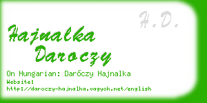 hajnalka daroczy business card